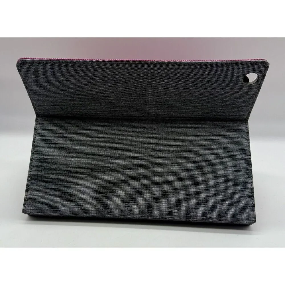 LWX Technology Slate Universal Folio Case‎ For 9-10 Inch Tablets Gray And Pink￼
